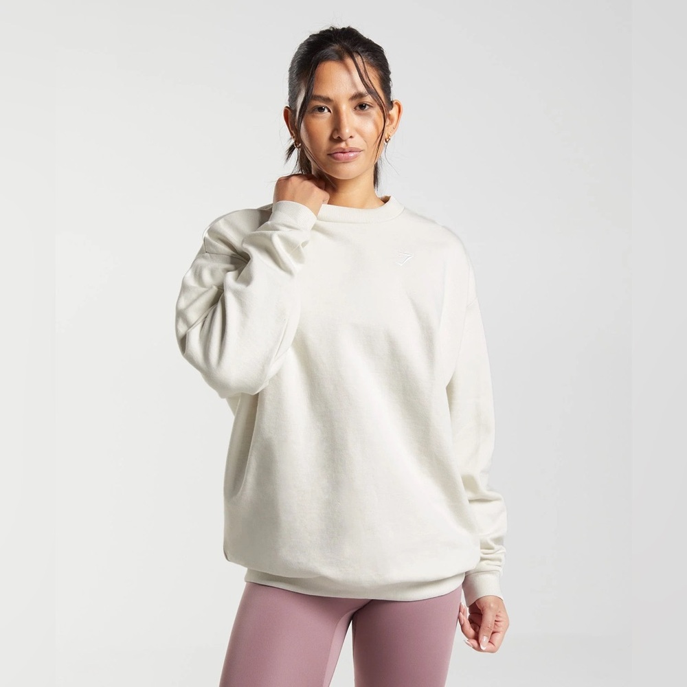 Gymshark Training Oversized Sweatshirt - Vanilla White